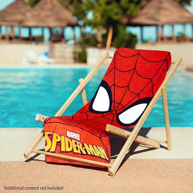 Disney Stitch Beach Towel Kids Toddlers Quick Dry Towel for Pool Beach Bath Swimming Trips Travel Essentials Vacation 55x27” (Red Spiderman)