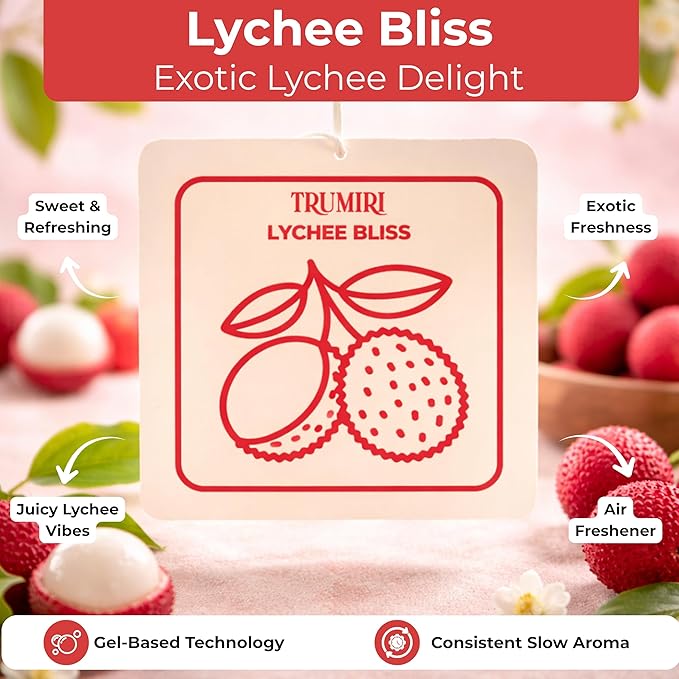 Lychee Bliss - Room Deodorizer Gel Odor Eliminator For Home - Bathroom Air Freshener Odor Absorber - Closet Deodorizer - Long Lasting Non Plug In Strong Scent For Kitchen Trash Basement Shoe Rack