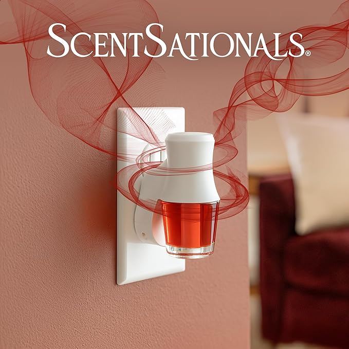 ScentSationals Spiced Berry Crumble Fragrance Oil Plug In Air Freshener Refills 3-Pack - Works with Scentsationals Wall Plugs, Long-Lasting Home Fragrance, 0.8 fl oz Each, Packaging May Vary