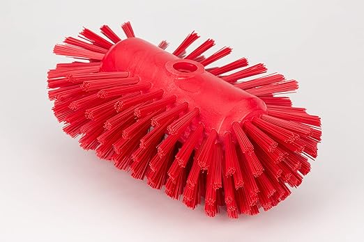 SPARTA Tank and Kettle Scrub Brush Heavy-Duty Tile Brush, Color-Coded and Handle Compatible (Sold Separately) for Optimal Access In Spacious Containers, Plastic, 5.5 X 9.5 Inches, Red