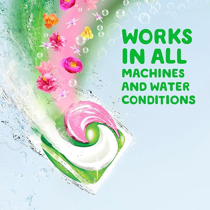 Gain Super Flings Laundry Detergent Pacs, 32 Count, Hibiscus Hula scent, irresistibly clean and fresh washing detergent laundry soap pacs