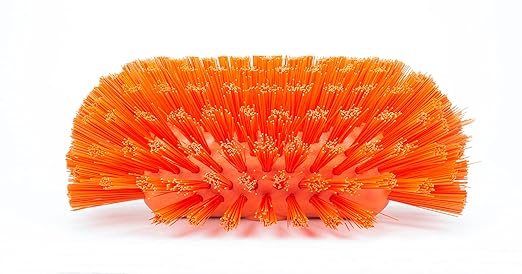 SPARTA Kettle Brush, Essential Scrubber with Flared Head for Cleaning Tanks and Kettles, 5.5" x 9.5", Orange