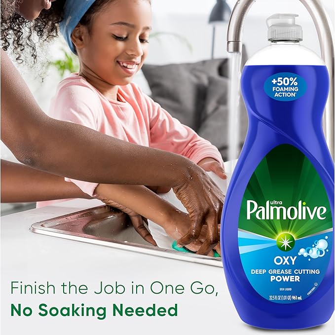 Palmolive Ultra Dishwashing Liquid Dish Soap, Oxy Power Degreaser - 32.5 Fl Oz (Pack of 4)