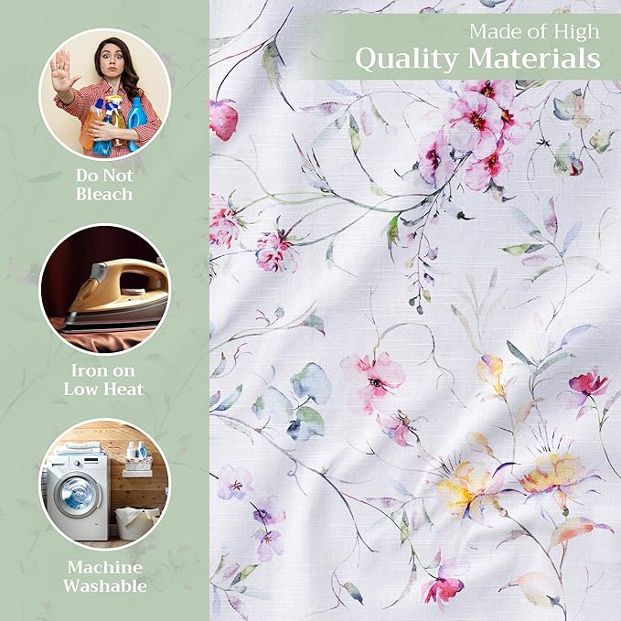 Maison d' Hermine 100% Cotton Cloth Napkins Set of 4 Everyday Reusable Square Napkins Cloth Washable Dinner Party Wedding Restaurant Hotel Kitchen Spring Summer (Summer Floral, 20" x 20")