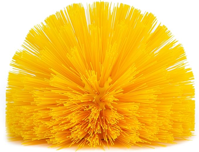 SPARTA Industrial Tank Brush Head Pipe Brush Head, Drain Brush with 3/4" Thread Hole (Handle Not Included) for Commercial Use, Plastic, 5.9 Inches, Yellow