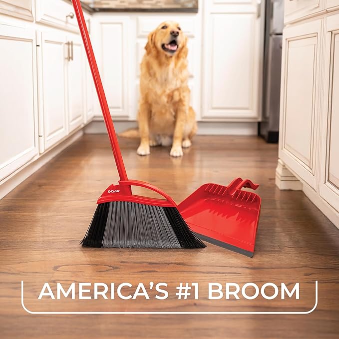 O-Cedar Pet Clean Power Pack | H2prO Flat Mop + Pet Pro Broom with Dustpan