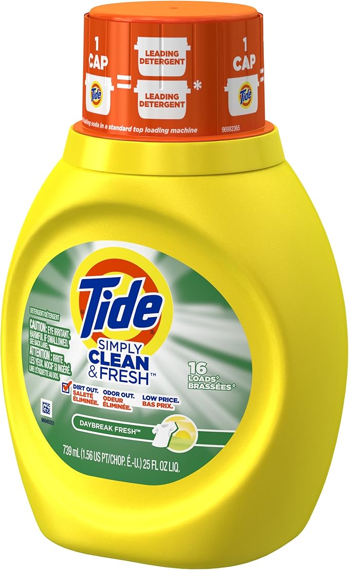 Tide Hec Simply Clean and Fresh Daybreak Liquid Laundry Detergent, 25 Ounce