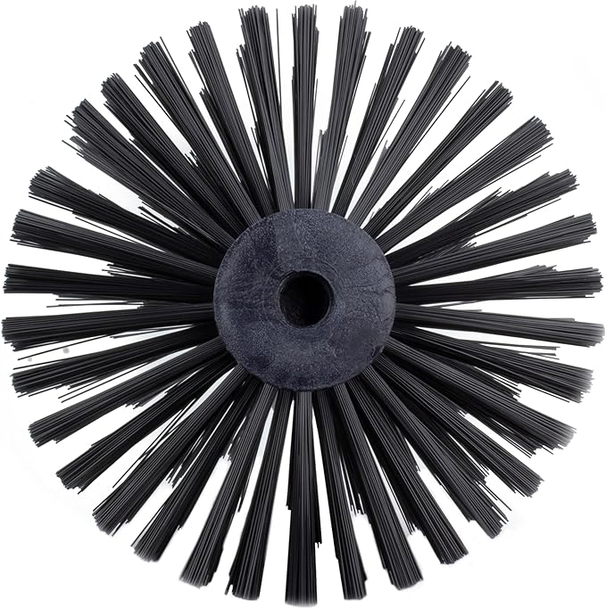 SPARTA 45008EC03 Plastic Multi-Purpose Valve Brush, Pipe Brush, Round Brush With Polyester Bristles, Color Coded For Commercial Cleaning, Kitchen, Restaurant, Bathroom, 5.9 X 8 X 5.9 Inches, Black
