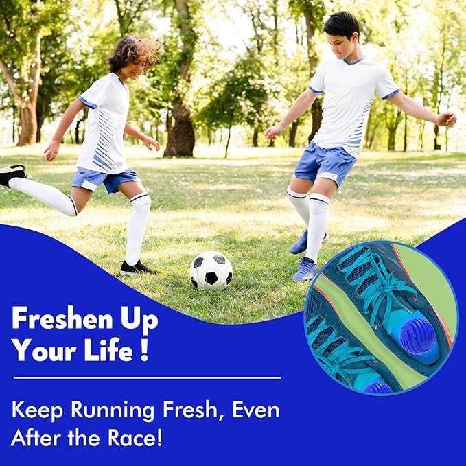 Xcleen Sneaker Deodorizer Balls Escape Scent 6 Pack, Odor Eliminator Balls for Closet Car Gym Bag, Long Lasting Small Space Air Freshener With Essential Oil