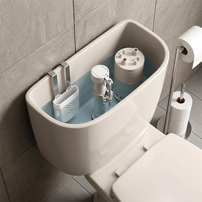 Bremorou Toilet Tank Cleaning Tablet Holder Bowl Cleaner Tablets Holder Hanging Toilets Cleaner Caddy Tablet Bracket White
