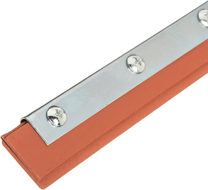 Carlisle FoodService Products 4007400 Rubber Professional Double-Blade Squeegee with Zinc Plated Steel Handle, 14" Blade Size (Case of 12)