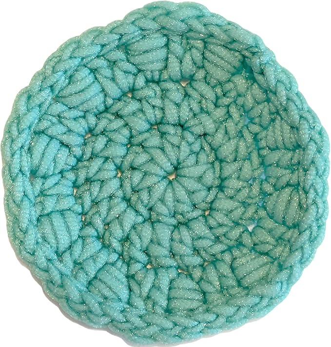Handmade Round Dish Scrubbers - Single Layer - Nylon Yarn Scrubbies - Set of 3 - Reusable - Sponge - Scouring Pad - Kitchen Helper - Exfoliating Pad