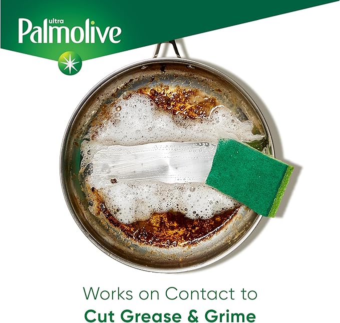 Palmolive Ultra Oxy Liquid Dish Soap, Deep Grease Cutting, No Soaking Needed, Powerful on Plastics, Dishwashing Liquid, 32.5 fl oz