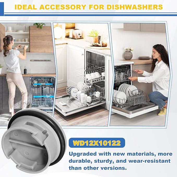 Upgrade WD12X10122 Dishwasher Rinse Aid Dispenser Cap Compatible with GE Dishwashers Replaces WD12X10102 WD12X10200 PS958932 AH958932 EA958932 EAP958919-2 Pack