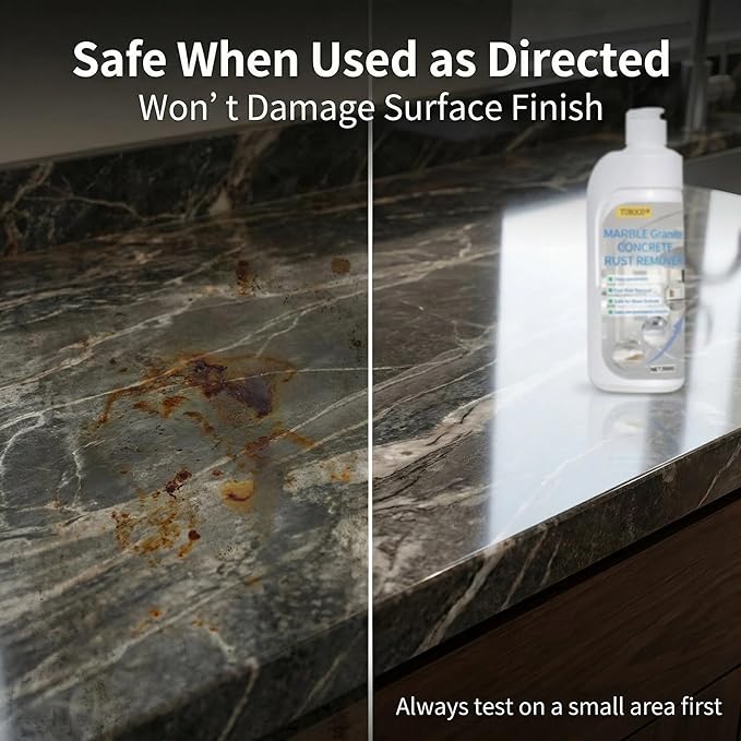 Professional Stone Rust Remover, Granite Marble Rust Stain Cleaner, Deep Penetrating Formula Removes Oxidation and Iron Stains, Stone Care Solution for Indoor Outdoor Residential Commercial Use