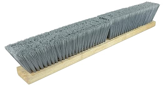 Weiler 44553 24" Block Size, Hardwood Block, Flagged Silver Polystyrene Fill, Contractor Fine Sweeping Broom