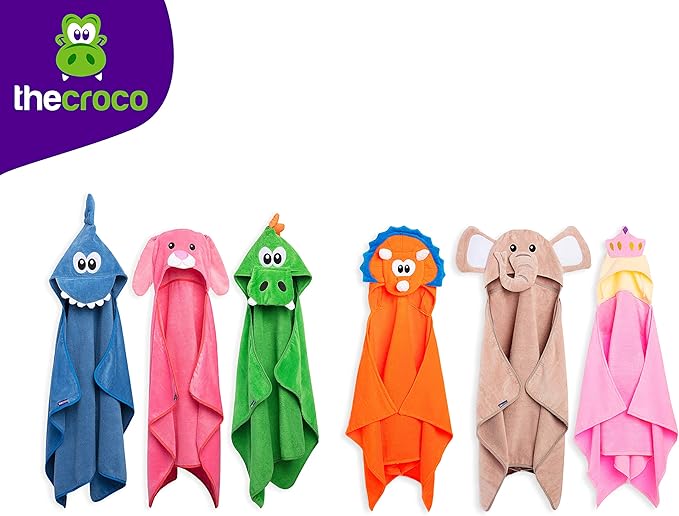 Premium Hooded Towels for Kids | Ultra Soft and Extra Large (28 x 49 inches) | 100% Cotton Kids Bath Towel with Hood | Beach Pool Towels for Ages 1-8 Boys & Girls (Pink)