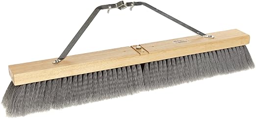Weiler 44553 24" Block Size, Hardwood Block, Flagged Silver Polystyrene Fill, Contractor Fine Sweeping Broom