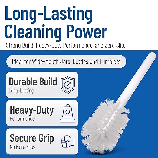 SPARTA 367600TC02 Plastic Household Dish Brush, Dish Brush, Dish Scrub Brush With Lightweight Or Break Resistant? For Cleaning, 11 Inches, White