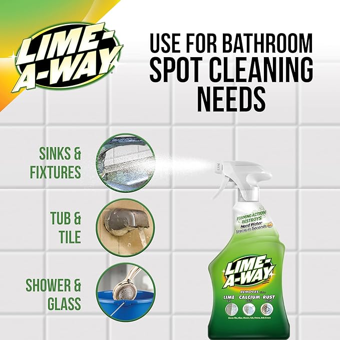 Lime-A-Way Bathroom Cleaner, Removes Lime Calcium Rust, 32 oz (Pack of 2)