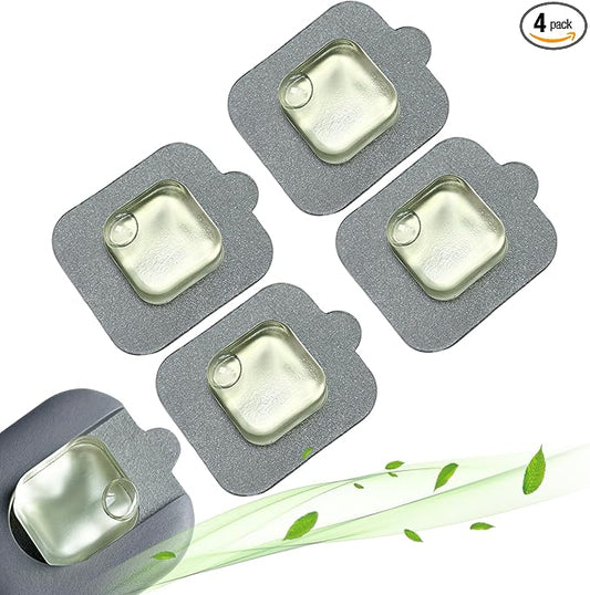 4-Pack Trash Can Odor Eliminator Pod Refills, Compatible with simplehuman Odorsorb Pods, Natural Plant-Based & Fragrance-Free Garbage Can Deodorizer Pods for Odor Control System Starter Kit