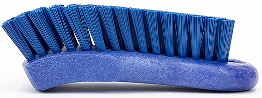 SPARTA Plastic Cutting Board Scrub Brush with Hanging Hole for Washing Cutting Boards, 6 Inches, Blue