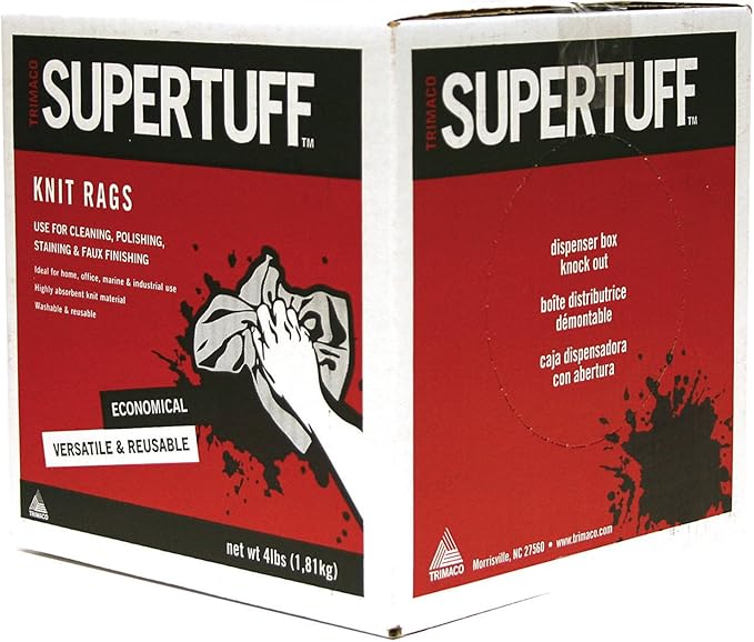 Super Tuff 10852 Multi-Purpose T-Shirt Knit Painters Rag, White