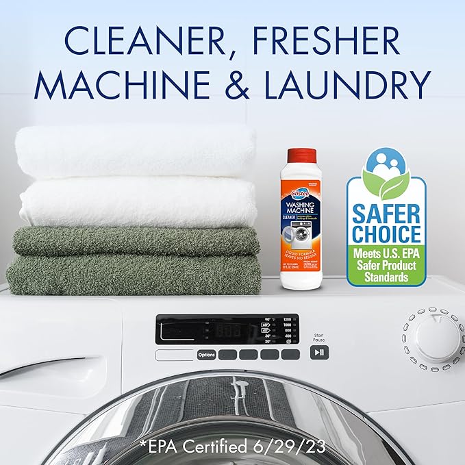 Glisten Washer Magic Washing Machine Cleaner and Deodorizer, 3 Bottles, Multicolor
