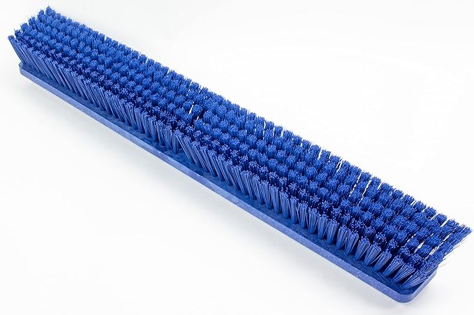 SPARTA 41891EC14 Omni Sweep Plastic Push Broom Head, Heavy Duty, Industrial Broom With Color Code System For Outdoor, Indoor, Garage, Concrete, Patio, Kitchen, Bathroom, 24 Inches, Blue