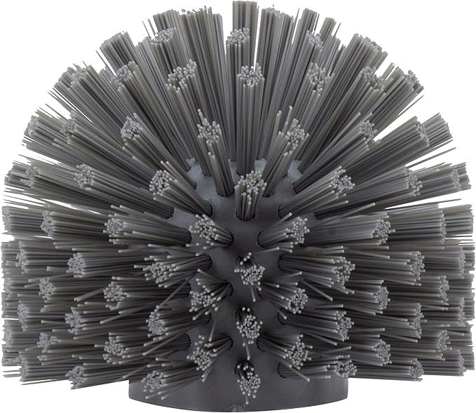 SPARTA Industrial Tank Brush Head Pipe Brush Head, Drain Brush with 3/4" Thread Hole (Handle Not Included) for Commercial Use, Plastic, 5 x 3.9 Inches, Gray (Pack of 2)