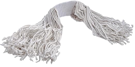Carlisle FoodService Products 369817B00 #24 5" Cotton Head Band Large Cut-End Wet Mop, White (Case of 12)