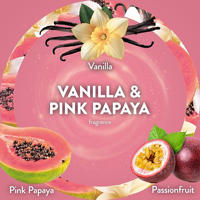 Air Wick Plug In Scented Oil Refill,Vanilla & Pink Papaya, 6 ct