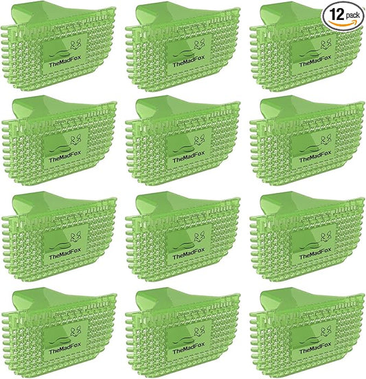 12 Pack Toilet Bowl Freshener Clip, Eco Bowl Clip Air Freshener for Bathroom, Odor Eliminator with Natural Cucumber Scent, Long Lasting Up to 30 Days, Discreet Secure Clip for Toilet Rim