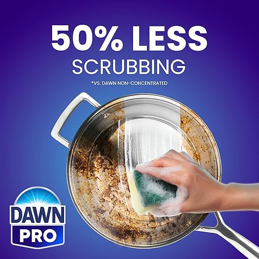 Dawn PRO Heavy Duty Manual Pot and Pan Detergent, Dish Soap Liquid for Dishwashing by Hand, Bulk Concentrate for Commercial Use, 1 gal (Case of 2)