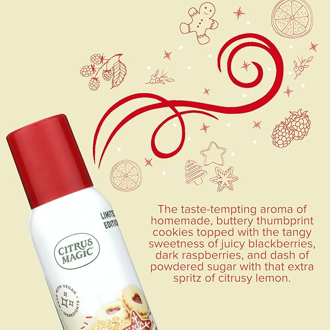 Citrus Magic Holiday Odor Eliminating Air Freshener Spray, Holiday Bakeshop, 3-Ounce, Pack of 3