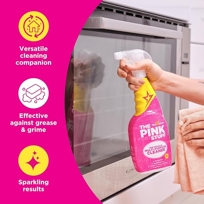 Stardrops - The Pink Stuff - Miracle Cleaning Ultimate Bundle – Paste, Multi-Purpose Spray, Bathroom Foam Spray, and Cream Cleaner – Ideal for Kitchens, Bathrooms, Outdoors, and More