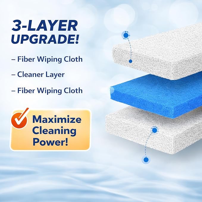 Toilet Wand Refills 10 Count, Compatible with Clorox Wand & Most Standard Wand Handles | Disposable Bowl Cleaner Refills for Toilets | Toilet Scrubber Refill Pads, No-Touch Design, Won't Fall Apart