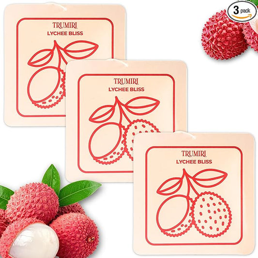 Lychee Bliss - Room Deodorizer Gel Odor Eliminator For Home - Pack Of 3 - Bathroom Air Freshener Odor Absorber - Closet Deodorizer - Non Plug In Strong Scent For Kitchen Trash Basement Shoe Rack
