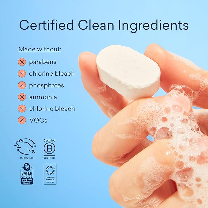 BLUELAND Dishwasher & Toilet Cleaner Duo | Dishwasher Detergent Tablet Starter Set | Toilet Bowl Cleaner Starter Set | No Harsh Chemicals, Plant-Based | Natural, Sustainable