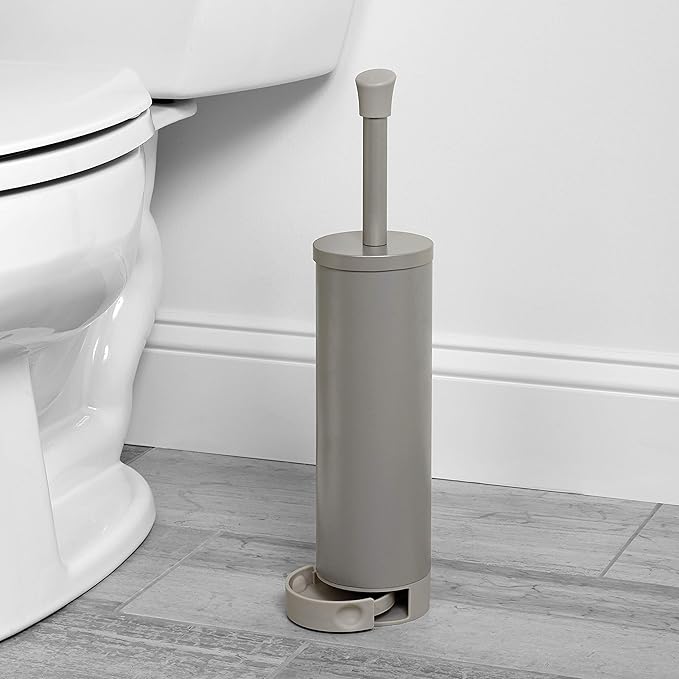 Zenna Home Nickel Smart Accessories NeverRust Rustproof Easy Clean Toilet Bowl Brush Holder (EBH1ALBNL)
