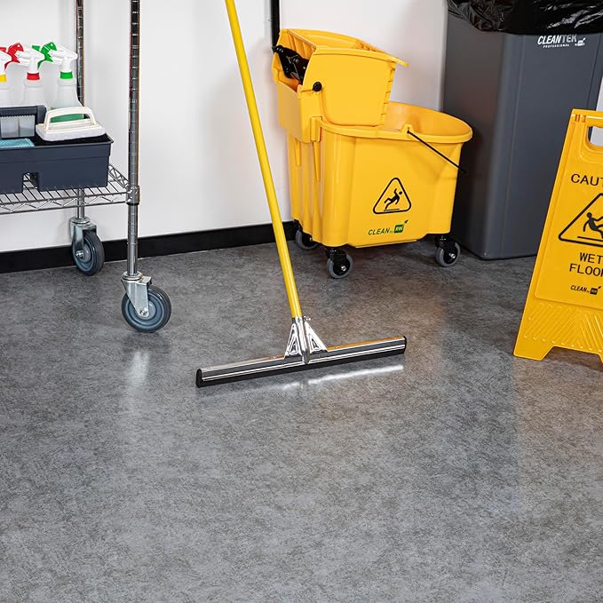 Restaurantware-RW Clean 21.5 Inch Floor Squeegee, 1 Heavy-Duty Squeegee Head Replacement - Handle Sold Separately, Large, Stainless Steel Garage Squeegee, Foam Blade, For All Types Of Floors