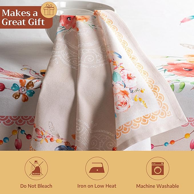 Maison d' Hermine 100% Cotton Cloth Napkins Set of 4 Everyday Reusable Square Napkins Cloth Washable Dinner Party Wedding Restaurant Hotel Kitchen Spring Summer (Ibiza - Beige, 20" x 20")