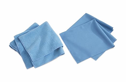 Medline Microfiber Cleaning Cloths, 12" x 12", Heavy-Weight, Blue - Pack of 250