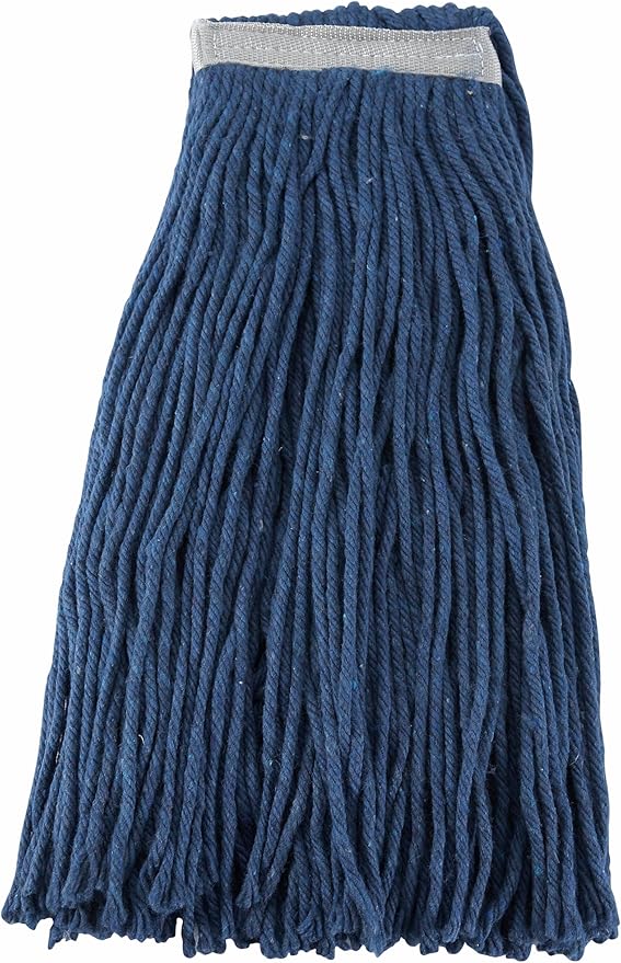 Winco Yarn Mop Head, 24-Ounce, 4 Ply Cut Head, Blue