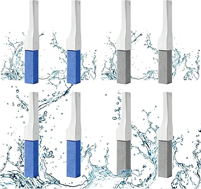Pumice Stone Toilet Bowl Cleaner with Long Handle, Replaceable Cleaning Stone, Hard Water Stain Remover for Toilets, Bathtubs, Grills, Pools, Sinks, Household Cleaning Tool