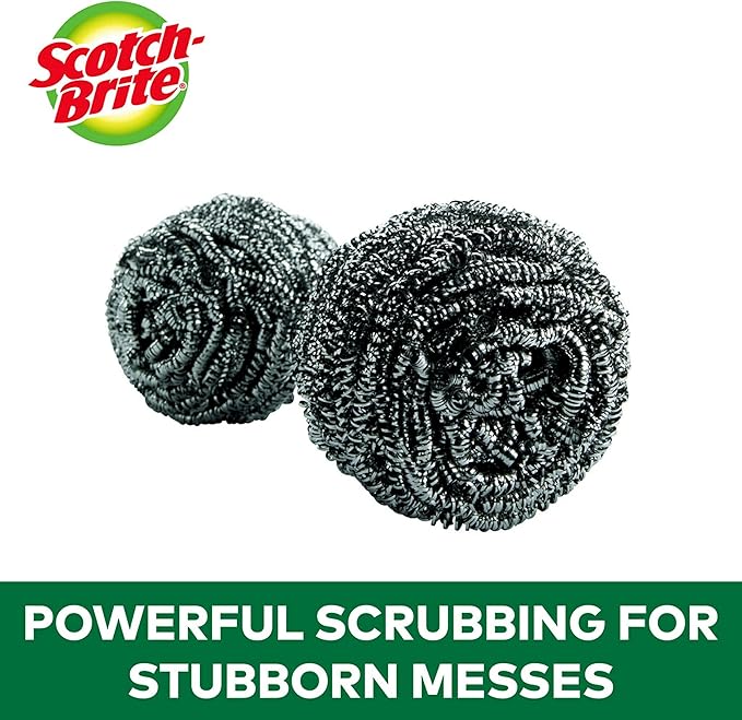 Scotch-Brite Non-Scratch Scrub Sponges, 6 Pack and Stainless Steel Scrubbers, 3 Pack