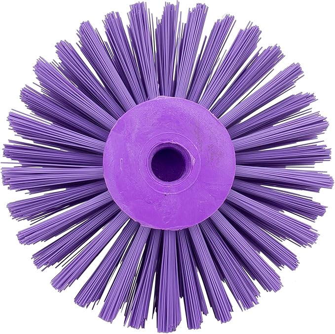 SPARTA Plastic Multi-Purpose Valve Brush, Pipe Brush, Round Brush with Polyester Bristles, Color Coded for Commercial Cleaning, Kitchen, Restaurant, Bathroom, 4.3 X 6 X 4.3 Inches, Purple (Pack of 1)