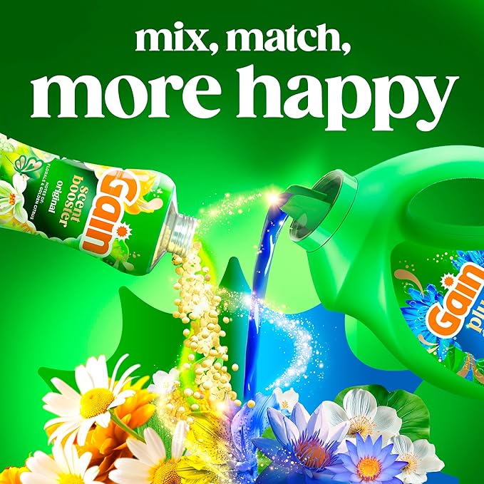 Gain Plus Liquid Laundry Detergent, Cleaner, Fresher, Now with Oxi, Waterfall Delight Scent, 170 fl oz, 129 Loads