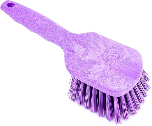 SPARTA 40541EC68 Plastic Scrub Brush, Utility Brush, Kitchen Brush With Hanging Hole For Cleaning, 8 Inches, Purple (Pack of 1)