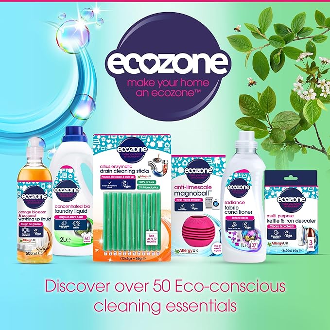 EcoZone Magnoball Anti-Limescale Device for Dishwashers & Washing Machines, Reusable Magnetic Limescale Remover & Descaler, Drum & Interior Cleaner, Vegan & Non Toxic, Scientifically Proven Result